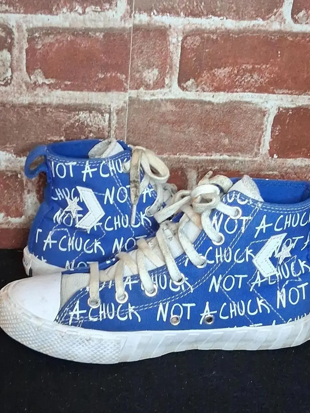 Converse Not A Chuck All Stars Shoes Girls Size 3 Blue High Top